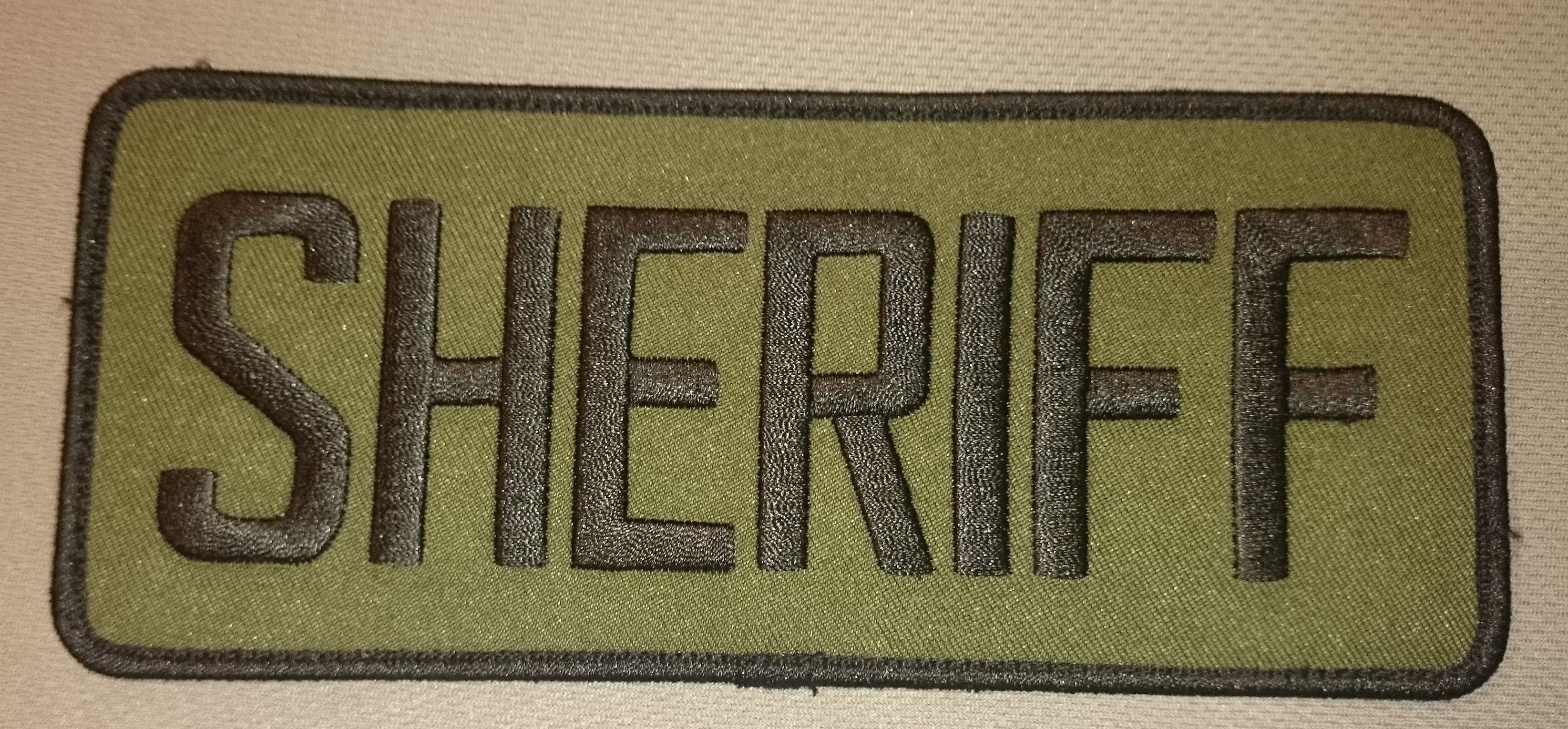Sheriff Patch Combo with Hook & Loop Fastener
